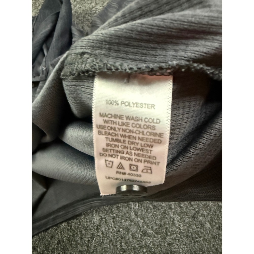 Haggar Mens XL Long Sleeve Polo Shirt Gray Space Dye Performance Golf Top - Picture 6 of 6